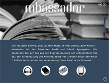 Tablet Screenshot of mbassador.ch